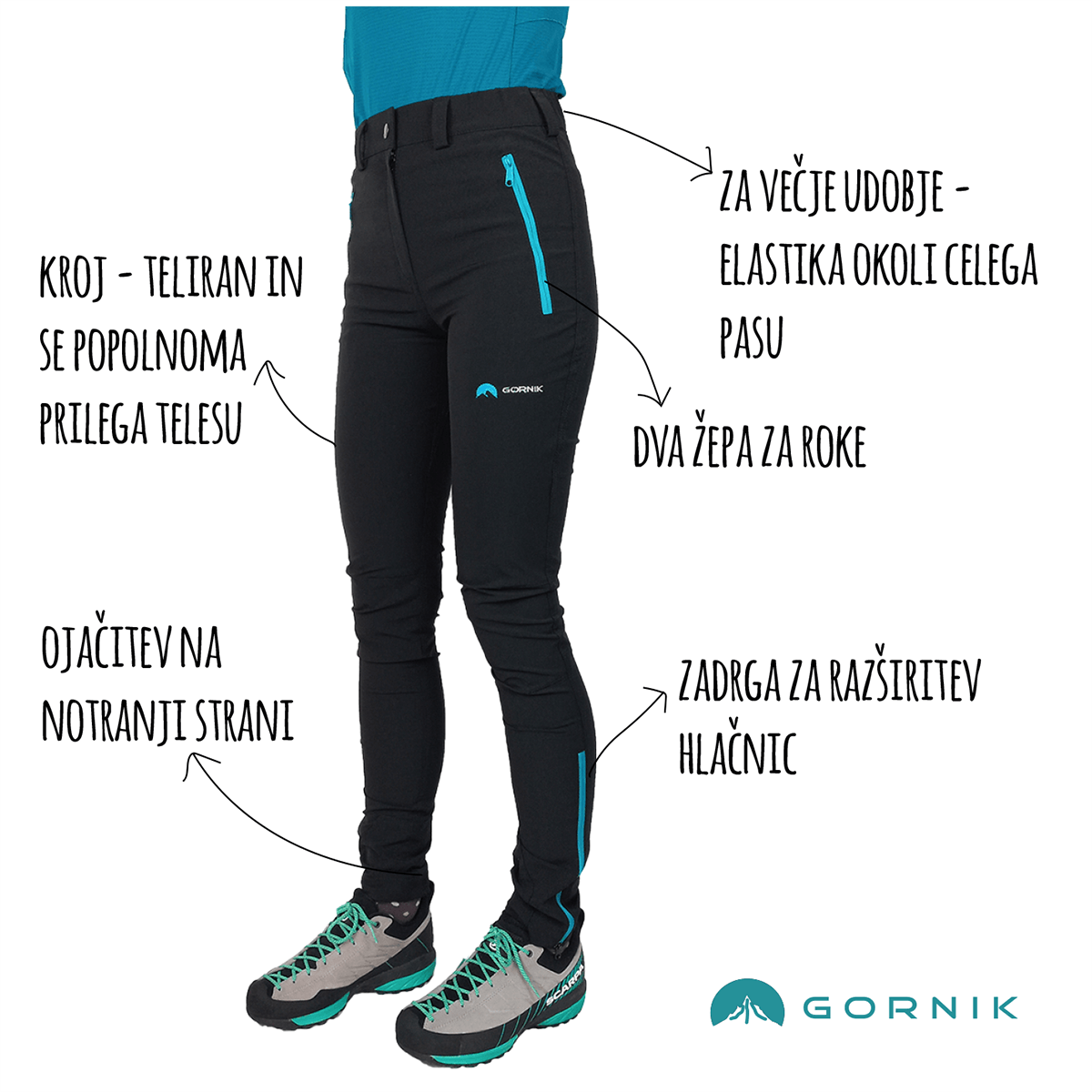 zenske pohodne hlace razor