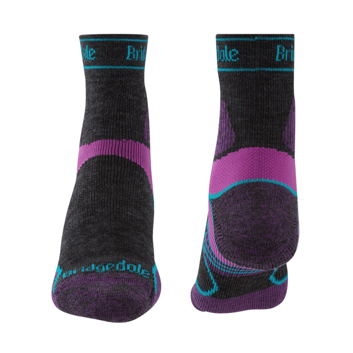 zenske nogavice trail run lightweight merino performance crew