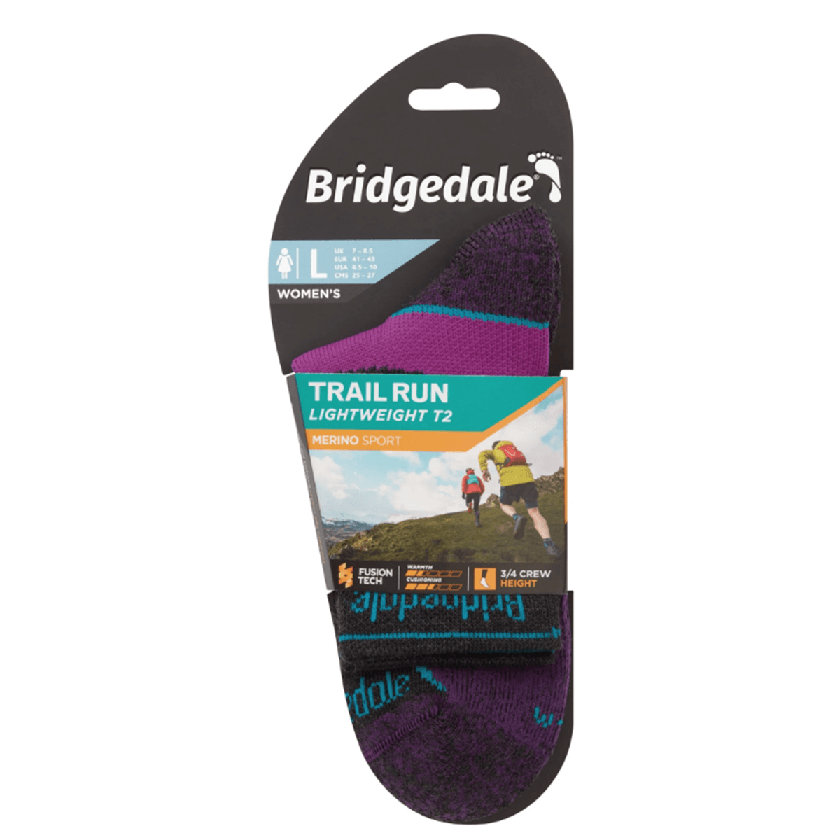 zenske nogavice trail run lightweight merino performance crew