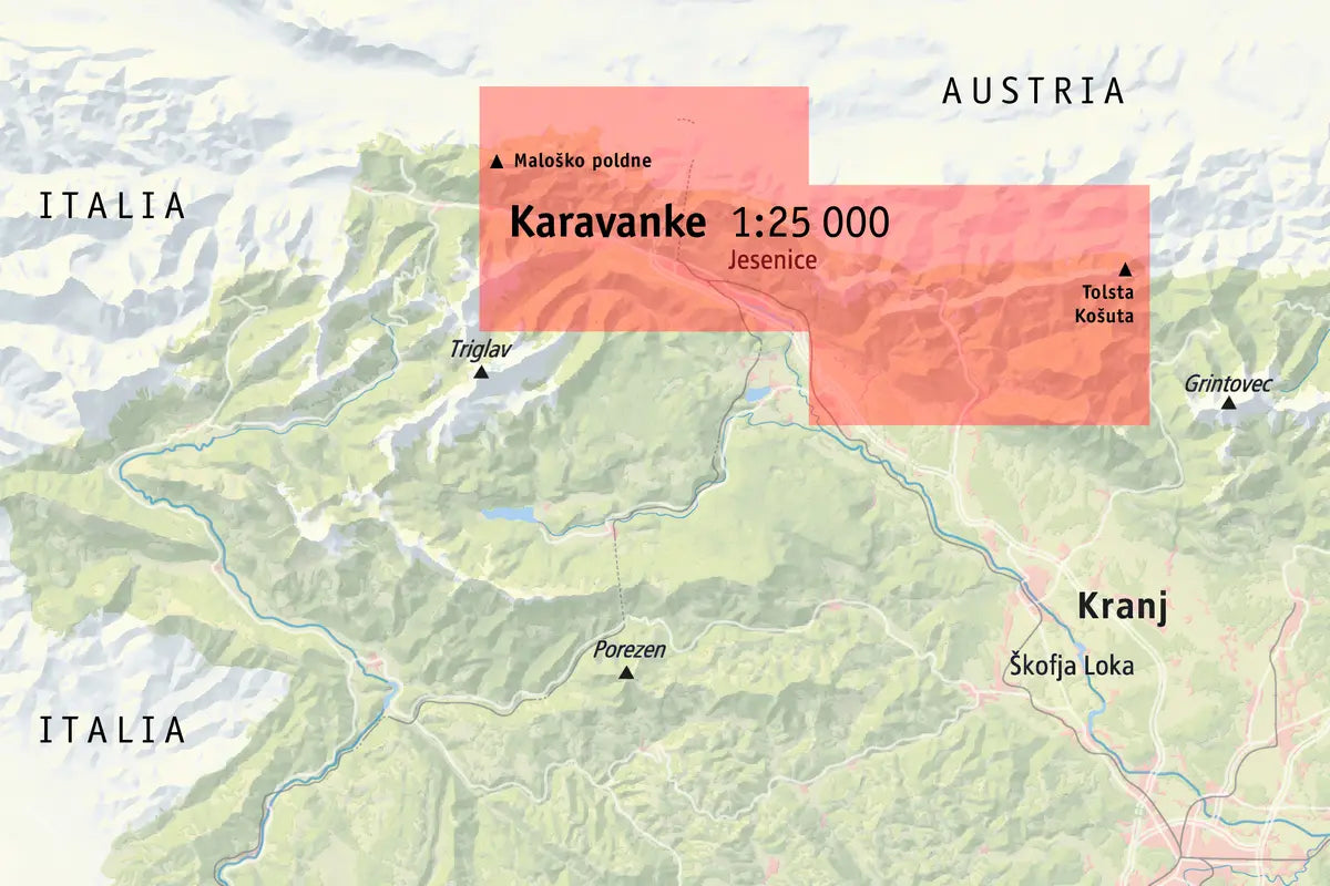 karta karavanke podrocje